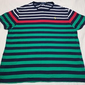Ralph Lauren Navy and White Striped Polo
